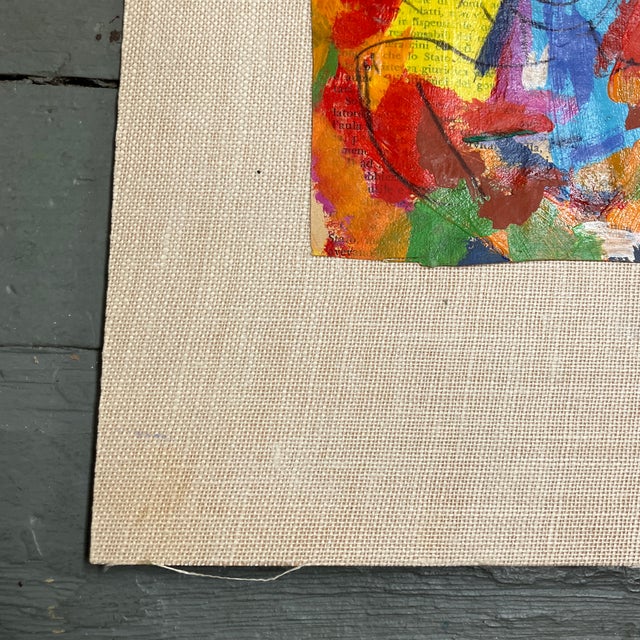 Abstract 1960’s Original Abstract Expressionist Portrait Drawing / Painting For Sale - Image 3 of 4