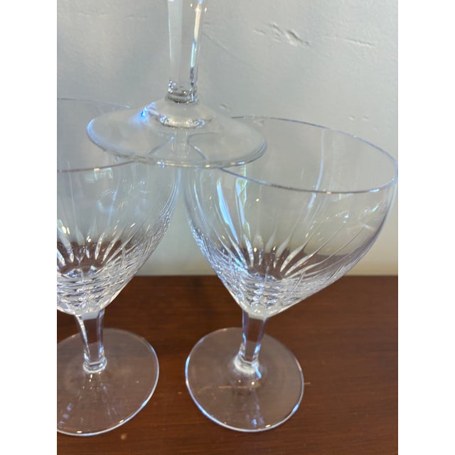 Glass Vintage Josair Germany Crystal Water Glasses -Set of 10 For Sale - Image 7 of 10