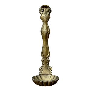 Vintage Mid 20th Century Gold Cast Metal Decorative Ladle Spoon