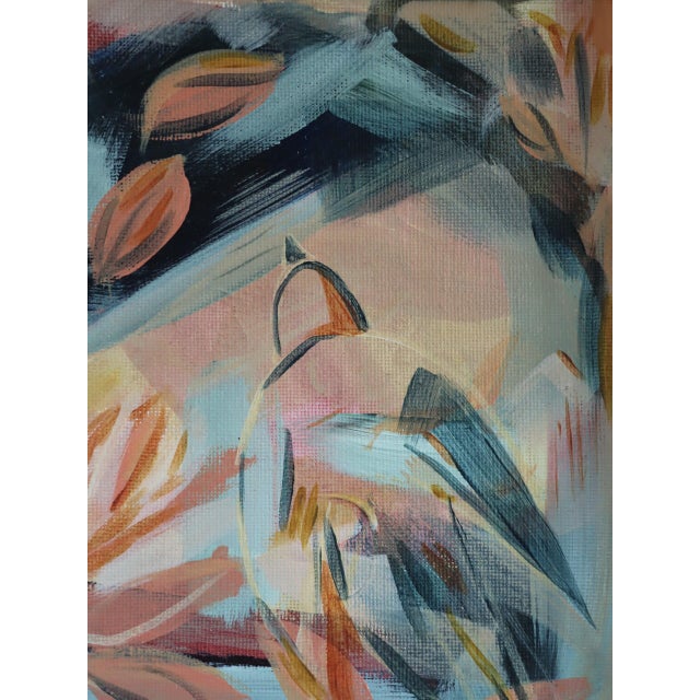 Contemporary 'Summer Song for the Birds Ii' Original Modernist Abstract Acrylic Painting by British Artist Frances Daws, Framed For Sale - Image 10 of 11