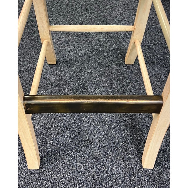 Country French Rooster Ladderback Barstools - A Pair For Sale - Image 9 of 10