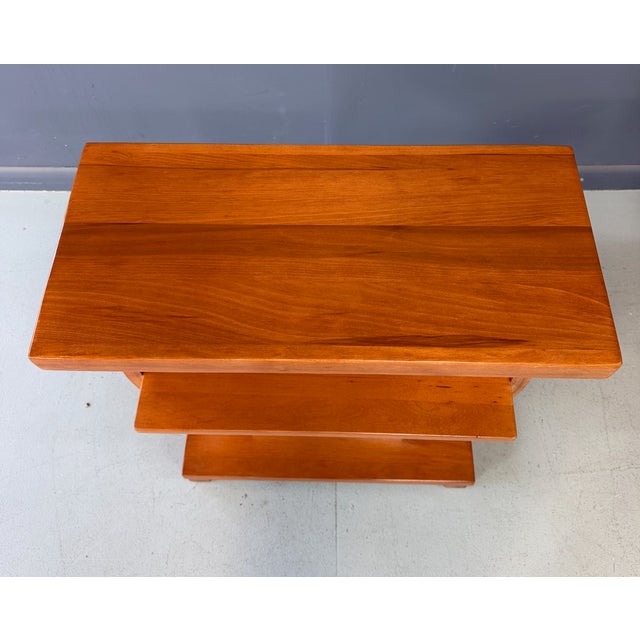 Pair of Art Deco Streamline Moderne Side Tables Attributed to A. A. Laun For Sale - Image 4 of 14