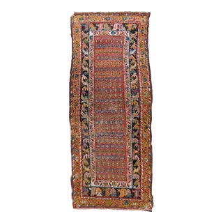 1920s Antique Persian Runner Rug. 3'4"x 8' For Sale