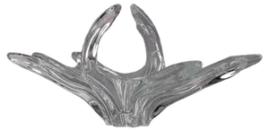 Crystal Glass Fruit Bowl or Centerpiece from Art Vannes, France, 1960s