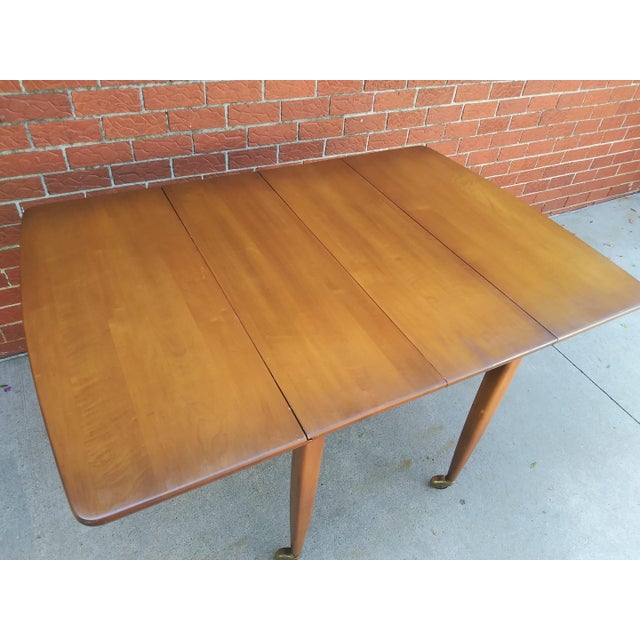 Mid 20th Century Vintage Mid Century Willett Drop Leaf Dining Table For Sale - Image 5 of 13