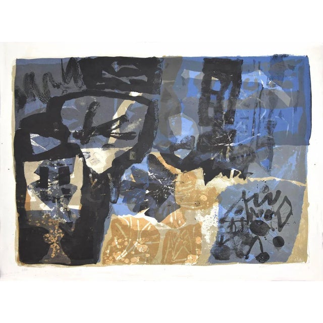 Abstract Composition - Original Lithograph by Antoni Clavé - 1970s 1970s For Sale - Image 4 of 4