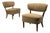 Lisa Johansson-Pape, Lounge Chairs, Brown Boucle, Wood, Finland, 1940s For Sale
