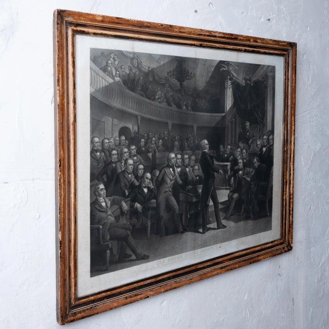 Rothermel “The United States Senate, a.d. 1850” Henry Clay Compromise Engraving For Sale - Image 9 of 9