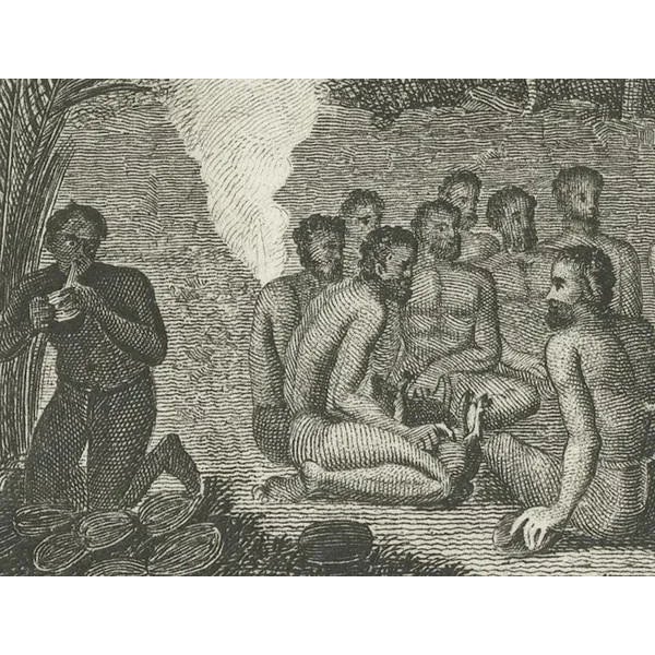 Late 18th Century The Ceremonial Offering to Captain Cook in Hawaii, 1778, Paper For Sale - Image 5 of 6