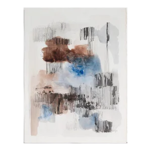 Muted Geometric Abstract 20th Century Watercolor