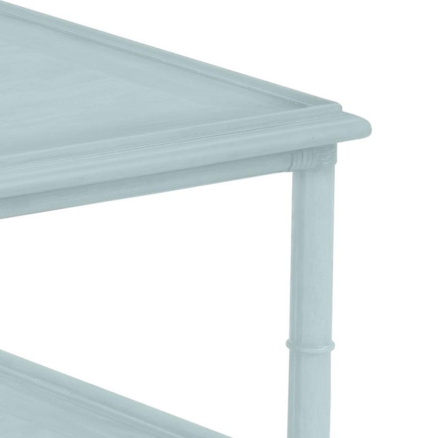 This is a made to order item with a 8-10 week lead time. The color is Benjamin Moore Smoke. A molded rectangular top is...