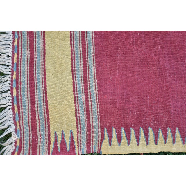 1970s Traditional Hand Knotted Turkish Cappadocia Small Size Kilim Rug For Sale In Sacramento - Image 6 of 7