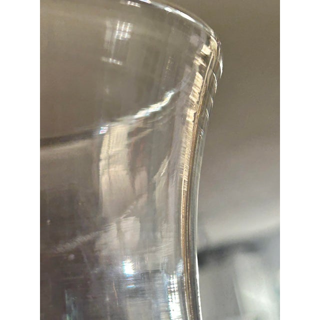 Vintage Blenko Cw10 Williamsburg Reproduction Hand Blown 18” Glass Hurricane For Sale In New Orleans - Image 6 of 9