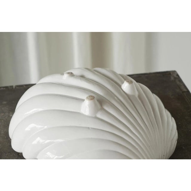 Large Mid-Century Shell Shaped Ceramic Bowl, 1940s For Sale - Image 10 of 11