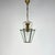 Adolf Loos Mid-Century Modern Italian Brass and Beveled Glass Lantern Pendant Light by Adolf Loos, 1950s For Sale - Image 4 of 7
