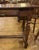 Charming small 19th-century chestnut desk resting on a very elegant base with turned legs connected by stretchers and...