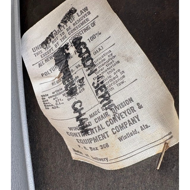 Winfield Chair Co. Black Vinyl/Chrome Midcentury Side Chair or Office Chair For Sale - Image 6 of 6