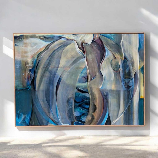Blue Mary Heebner 'Africa,' Monumental Signed Abstract Painting, 1988 For Sale - Image 8 of 18