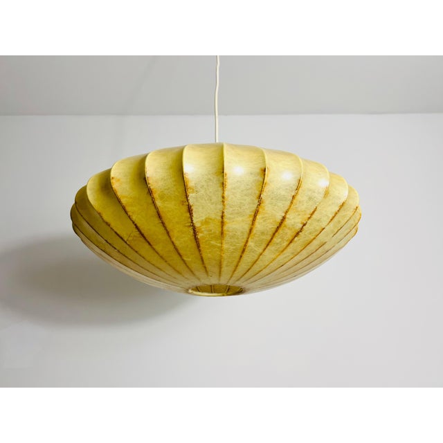 Mid-Century Modern Saucer Cocoon Pendant Lamp, 1960s For Sale - Image 9 of 12
