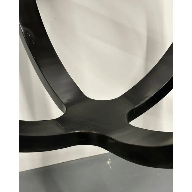 Modern Ebony Circular Chandelier / Lighting Pendant, Contemporary For Sale - Image 10 of 13