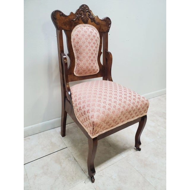Antique Victorian Eastlake Desk Side Chair 19th Century For Sale - Image 4 of 13