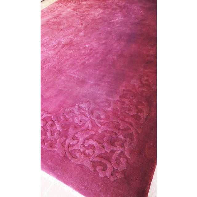 Purple Early 20th Century Antique Art Deco Chinese Rug For Sale - Image 8 of 10