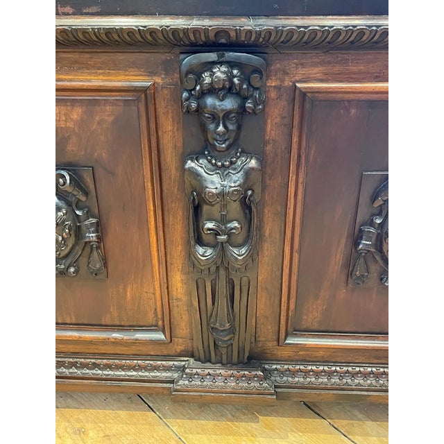Italian Renaissance Walnut Collector's Cabinet or Vargueno For Sale In Boston - Image 6 of 12