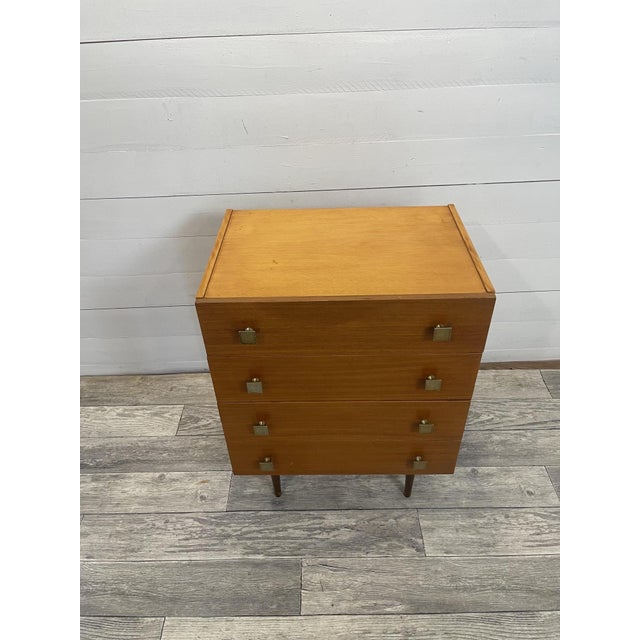 Vintage Commode with Four Drawers by U.P. Zavody Bucovice, Czech Republic, 1970 For Sale - Image 3 of 8