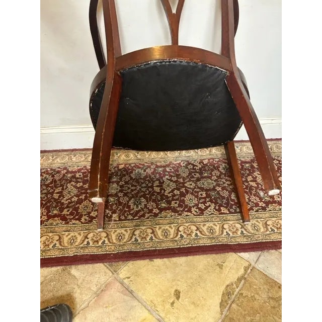 Wood Early 1900s Antique Asian Accent Chair With Inlay For Sale - Image 7 of 7