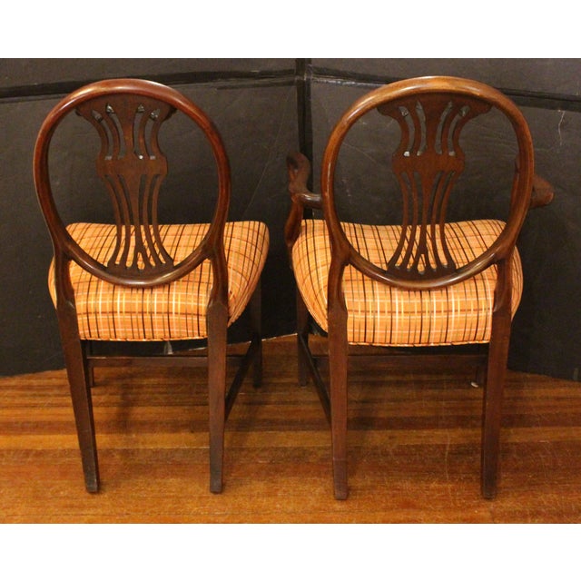 Mid 19th Century Set of Eight C. 1860 George III Style English Dining Chairs For Sale - Image 5 of 7