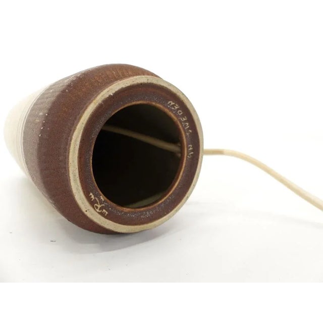 Tan Vintage Scandinavian Lamp by Gunnar Nylund for Rörstrand, 1950 For Sale - Image 8 of 9