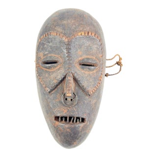 Early 20th Century Kuba with Wooden Teeth Mask For Sale