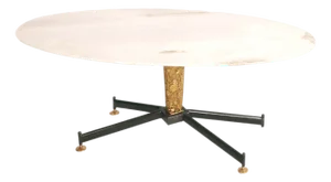 Mid-Century Oval Coffee Table attributed to Carlo De Carli for La Permanente Mobili Cantù, 1960s