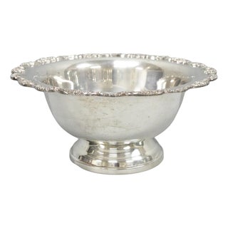 Mid 20th Century Towle Victorian Silver Plated Floral Punchbowl Champagne Chiller Ice Bucket For Sale