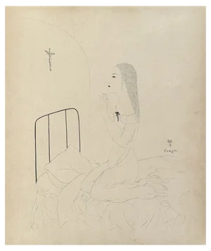 Léonard Tsuguharu Foujita, Prayer, 1920, Original Etching