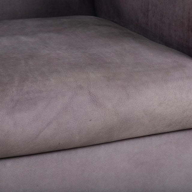 Suitcase Lounge Chairs in Grey Lilac Suede and Chrome from Minotti, Set of 2 For Sale - Image 6 of 18
