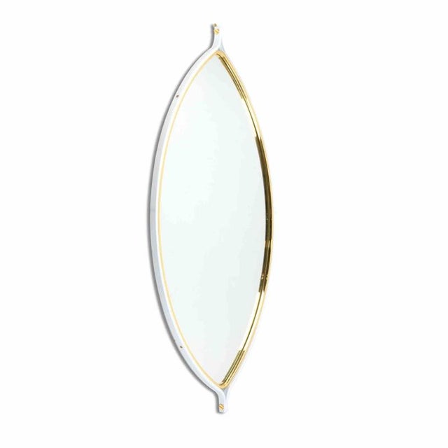 Gold Vintage Console with Wall Mirror by Tommaso Barbi, Italy, 1970s, Set of 2 For Sale - Image 8 of 13