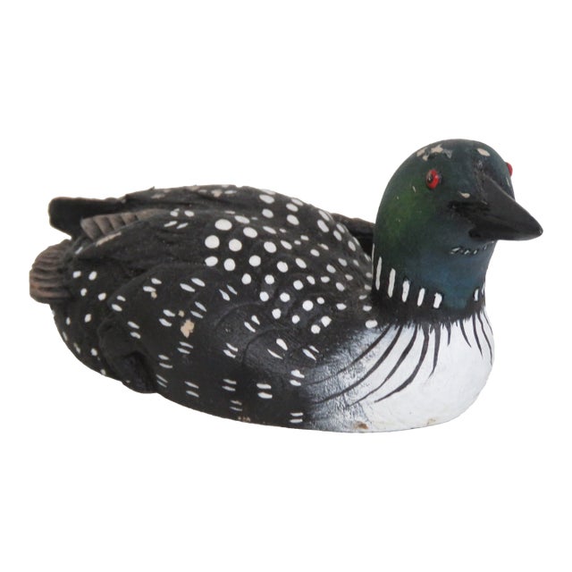 Heritage Artists Mini Loon Bird Made in Canada Hand Painted Resin Figure 4521b For Sale