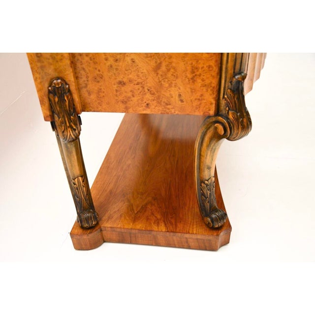 Art Deco Burr Walnut Cocktail Cabinet from Harry and Lou Epstein, 1920s For Sale - Image 10 of 11
