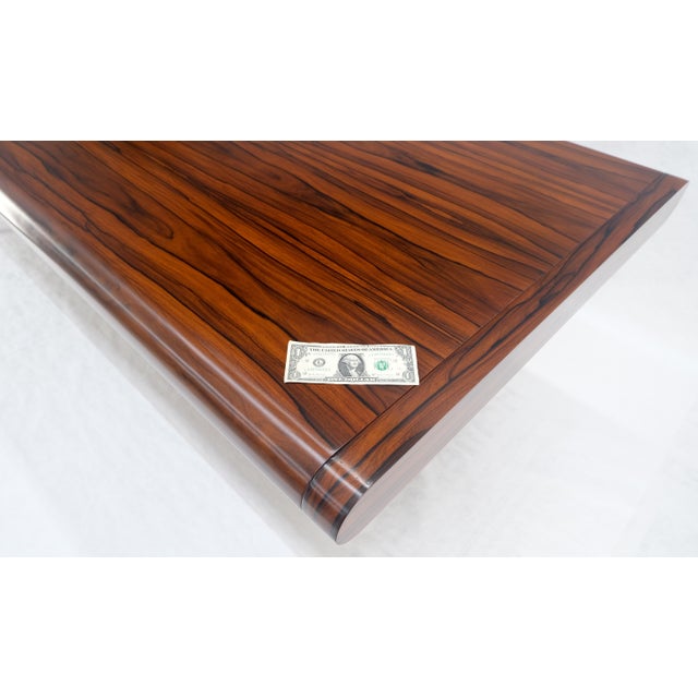 Mid-Century Modern Super Slick Low Profile Rosewood Mid Century Modern Dining Table 2x20” Leaves For Sale - Image 3 of 18