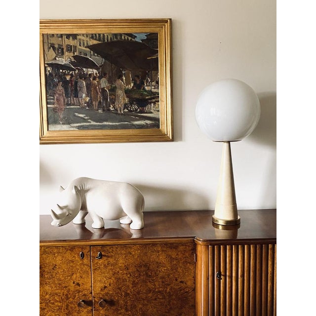 Conic Parchment and Brass Table Lamp, France, 1960s For Sale - Image 18 of 18