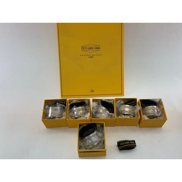 New 1990s Set of 12 Refined Sterling Silver Round Napkin Rings, Gadroon. For Sale - Image 15 of 15