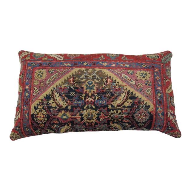 Zabihi Collection Antique Floor Rug Pillow For Sale