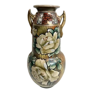 Antique Art Nouveau Nippon Hand Painted Porcelain Vase 19th Century