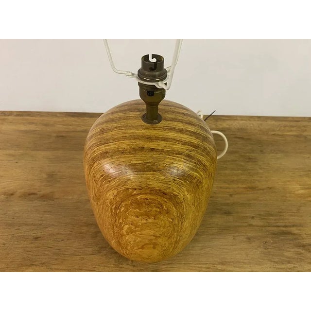 Table lamp Turned wood Mid to late 20th Century Sold without shade UK Plug (up to 250V).The wiring of this item may be...