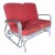 Aluminum Patio/Outdoor Sled Base Rocking Slinder Loveseat Sofa For Sale