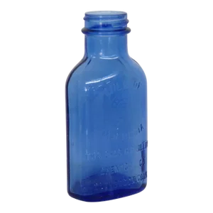 Chas H Phillips Chemical Co Milk of Magnesia Blue Glass Bottle