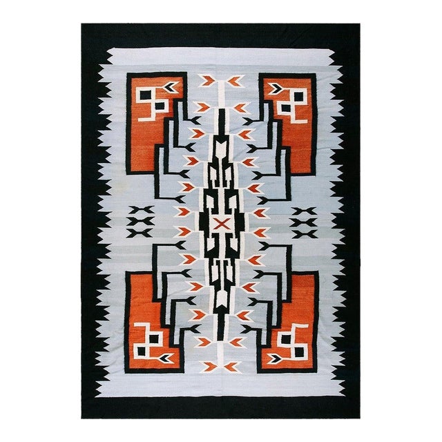 1930s Chimayo Southwestern Style Carpet ( 7'2" x 11'2" - 230 x 340 ) For Sale