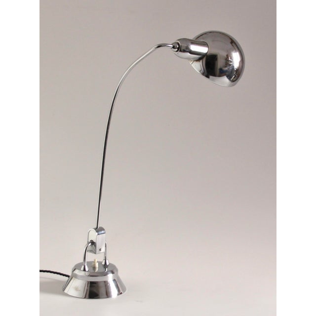 Metal Large Art Deco Model 605 Typewriter Table Lamp by Charlotte Perriand for Jumo For Sale - Image 7 of 13