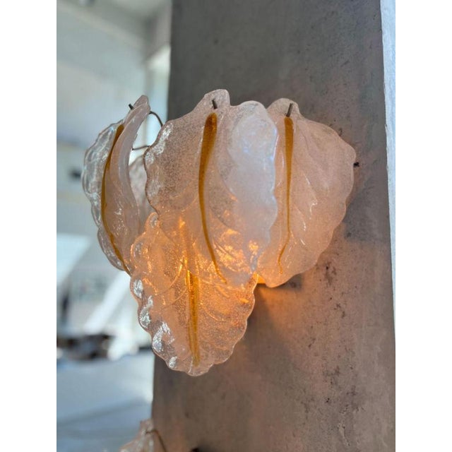 Murano Glass Wall Sconces, 1960s, Set of 2 For Sale - Image 3 of 14